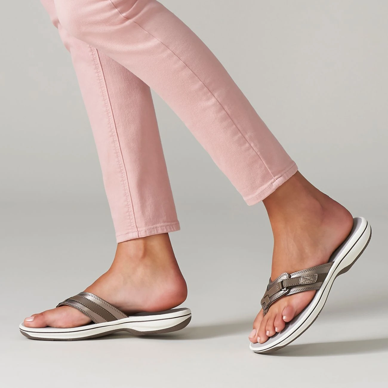 Clarks BREEZE SEA Pewter Synthetic 2 Clarks BREEZE SEA Pewter Synthetic - Image 2