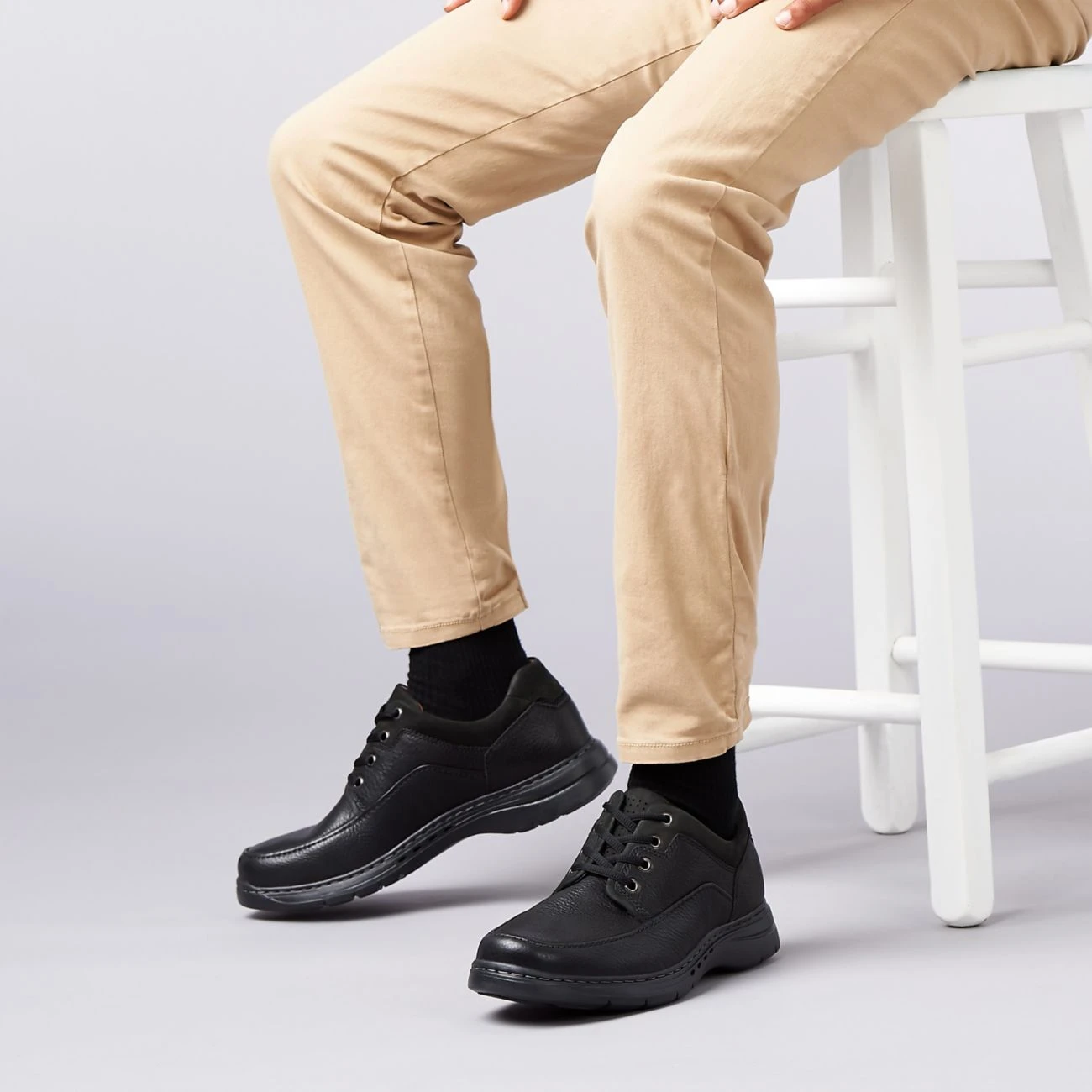 Clarks Un Brawley Lace Black Leather 2 Clarks Un Brawley Lace Black Leather - Image 2