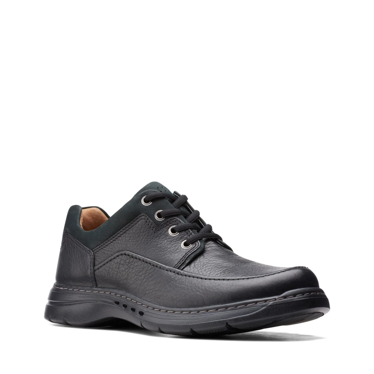 Clarks Un Brawley Lace Black Leather 3 Clarks Un Brawley Lace Black Leather - Image 3