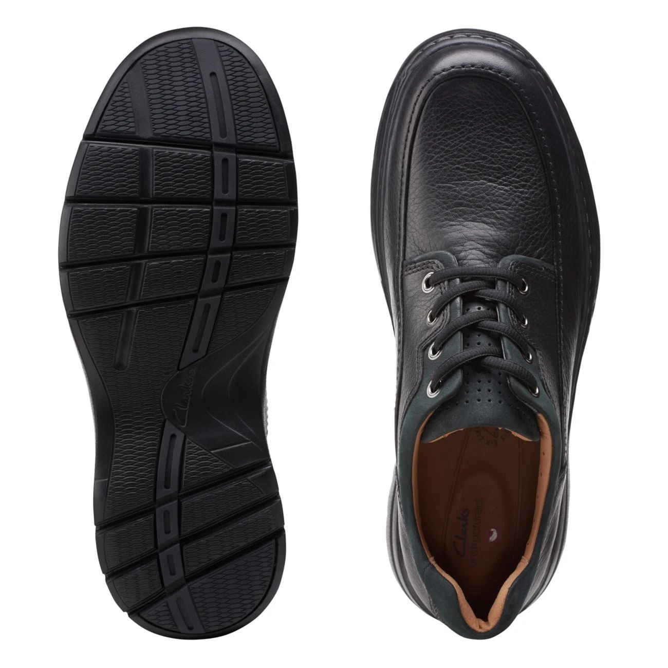 Clarks Un Brawley Lace Black Leather 8 Clarks Un Brawley Lace Black Leather - Image 8