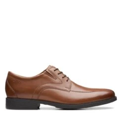 Clarks Whiddon Pace Dark Tan Leather