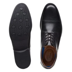 Clarks Whiddon Cap Black Leather -Clarks Step Deals Store 26152912 W 7