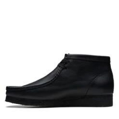 Clarks Wallabee Boot Black Leather -Clarks Step Deals Store 26155512 W 5