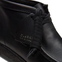 Clarks Wallabee Boot Black Leather -Clarks Step Deals Store 26155512 W 8