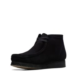 Clarks Wallabee Boot Black Suede -Clarks Step Deals Store 26155517 W 4