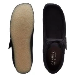 Clarks Wallabee Boot Black Suede -Clarks Step Deals Store 26155517 W 7