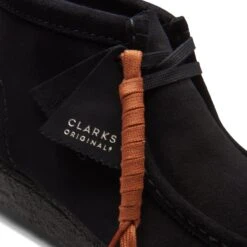 Clarks Wallabee Boot Black Suede -Clarks Step Deals Store 26155517 W 8