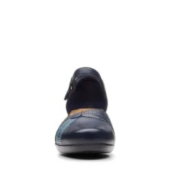 Clarks Emily Rae Navy Combination -Clarks Step Deals Store 26164673 W 3