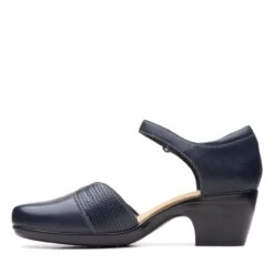 Clarks Emily Rae Navy Combination -Clarks Step Deals Store 26164673 W 5
