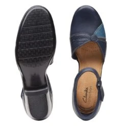Clarks Emily Rae Navy Combination -Clarks Step Deals Store 26164673 W 7
