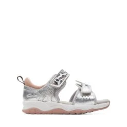 Clarks Clowder Print Toddler Silver