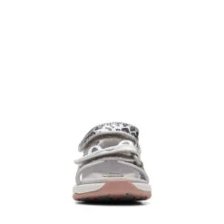 Clarks Clowder Print Toddler Silver -Clarks Step Deals Store 26166120 W 3