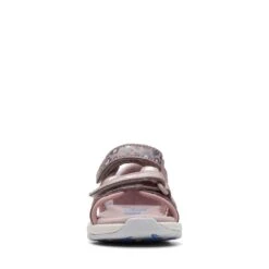 Clarks Clowder Print Toddler Grey/Pink -Clarks Step Deals Store 26166134 W 3