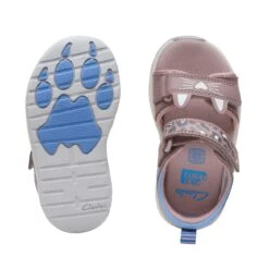 Clarks Clowder Print Toddler Grey/Pink -Clarks Step Deals Store 26166134 W 7