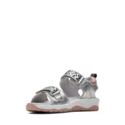 Clarks Clowder Print Older Silver -Clarks Step Deals Store 26166201 W 4