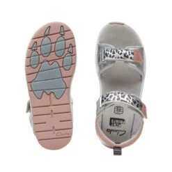 Clarks Clowder Print Older Silver -Clarks Step Deals Store 26166201 W 7