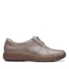 Clarks Magnolia Zip DarkTaupe Leather