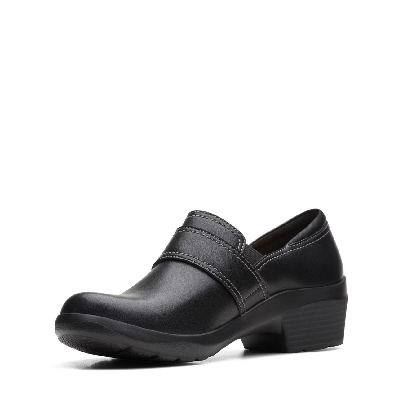 Clarks Angie Poppy Black Leather 4 Clarks Angie Poppy Black Leather - Image 4
