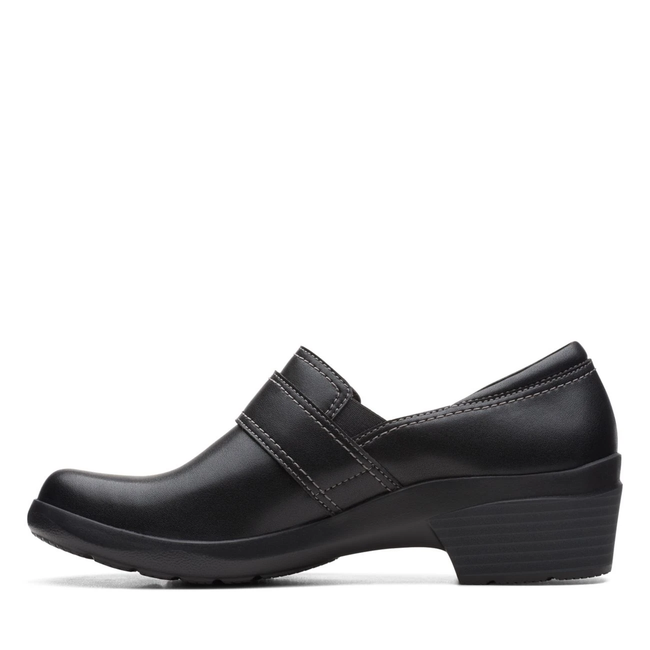 Clarks Angie Poppy Black Leather 5 Clarks Angie Poppy Black Leather - Image 5