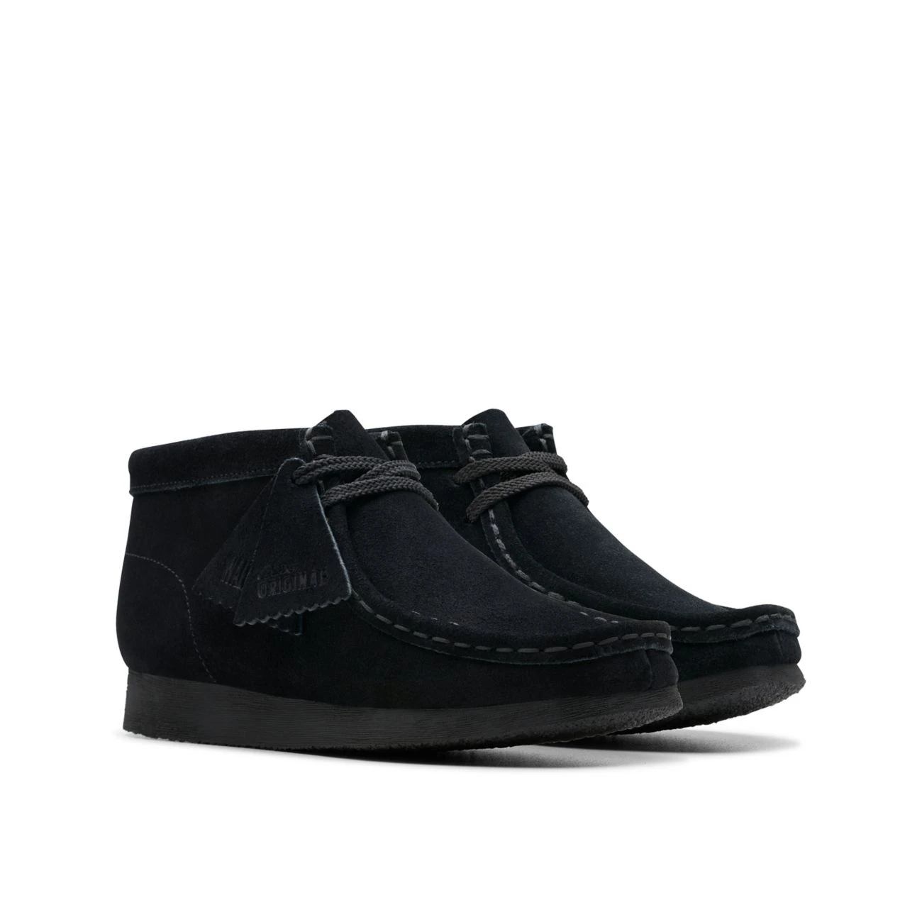 Clarks Wallabee Boot Older Black Suede 4 Clarks Wallabee Boot Older Black Suede - Image 4