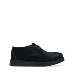 Clarks Desert Trek Older Black Suede