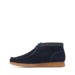 Clarks Wallabee Boot Older Navy Combination -Clarks Step Deals Store 26168133 W 5