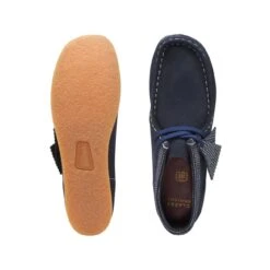 Clarks Wallabee Boot Older Navy Combination -Clarks Step Deals Store 26168133 W 7