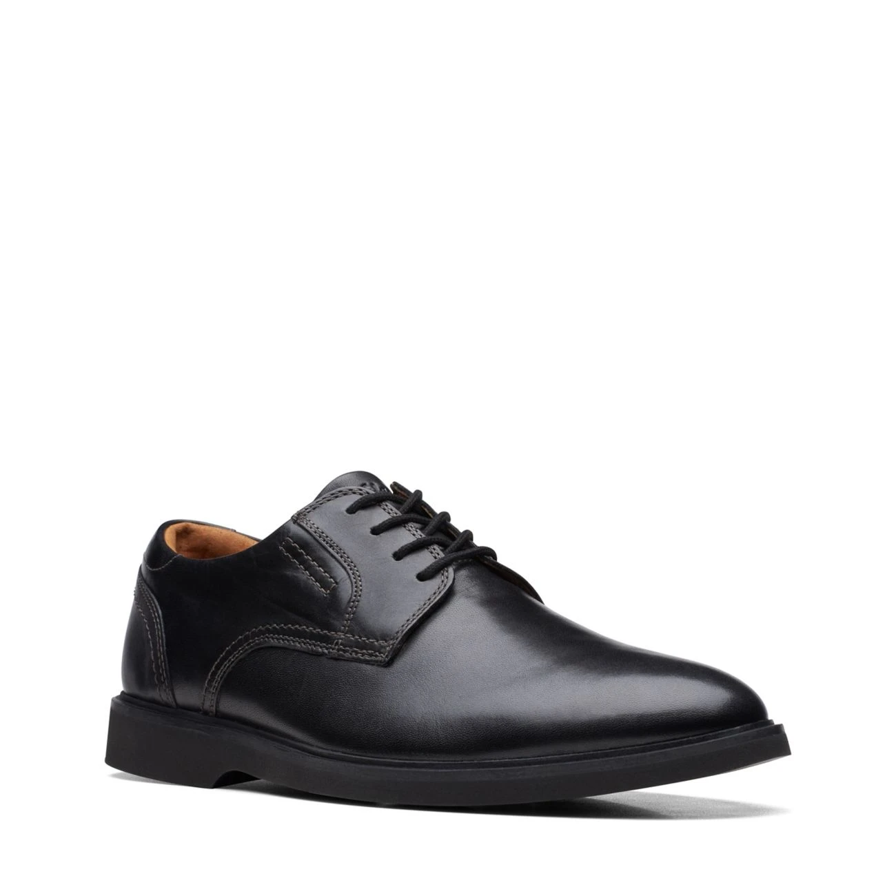 Clarks Malwood Lace Black Leather 2 Clarks Malwood Lace Black Leather - Image 2