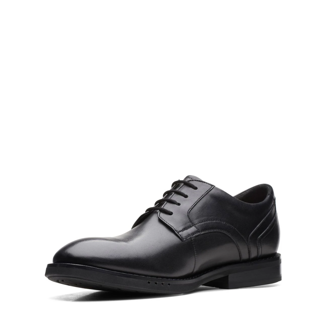Clarks Un Hugh Lace Black Leather 6 Clarks Un Hugh Lace Black Leather - Image 6