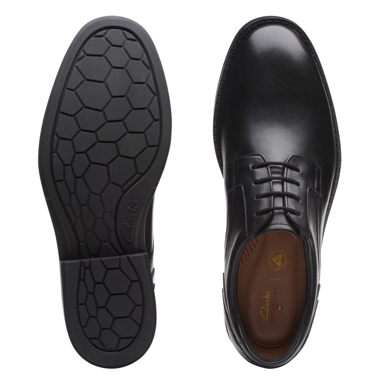 Clarks Un Hugh Lace Black Leather 9 Clarks Un Hugh Lace Black Leather - Image 9