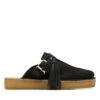 Clarks Trek Mule Black Suede Warmlined