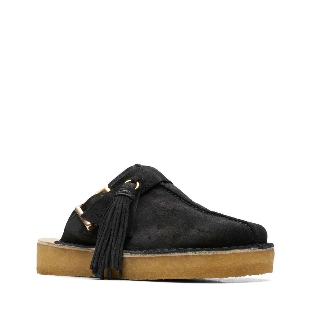 Clarks Trek Mule Black Suede Warmlined 2 Clarks Trek Mule Black Suede Warmlined - Image 2
