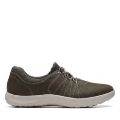 Clarks Adella Stroll Dark Olive Txt