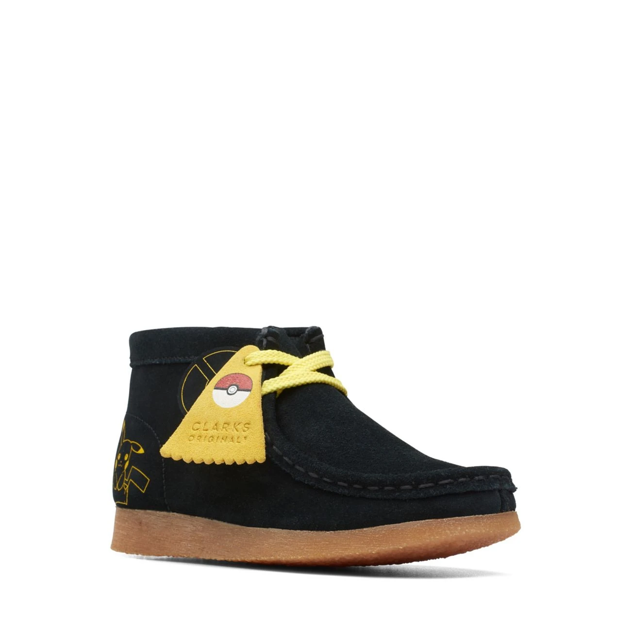 Clarks Wallabee Mist Kid Black Print 2 Clarks Wallabee Mist Kid Black Print - Image 2