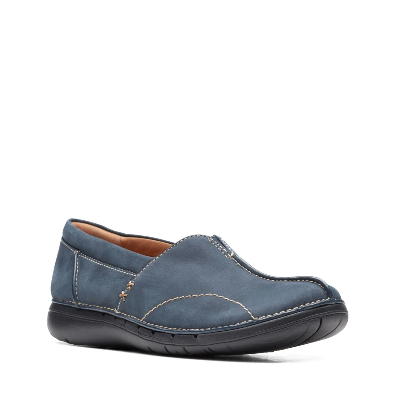 Clarks Un Loop Stride Navy Nubuck 2 Clarks Un Loop Stride Navy Nubuck - Image 2