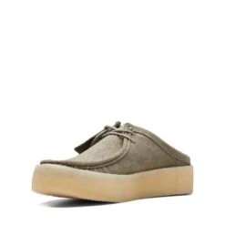 Clarks Wallabee Cup Lo Olive Eco Lea -Clarks Step Deals Store 26170085 W 4