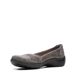Clarks Cora Iris Pewter Metallic -Clarks Step Deals Store 26170464 W 4