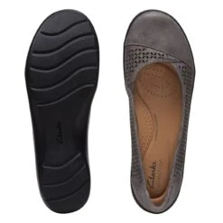 Clarks Cora Iris Pewter Metallic -Clarks Step Deals Store 26170464 W 7