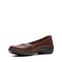 Clarks Cora Iris Dark Tan Leather -Clarks Step Deals Store 26170465 W 4