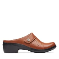 Clarks Angie Maye Dark Tan Leather