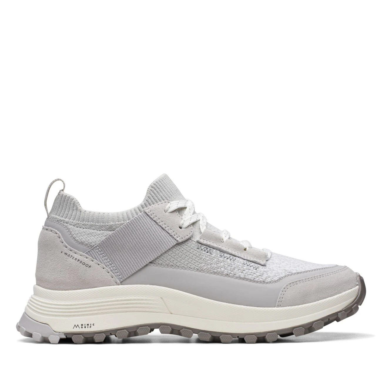 Clarks ATL Trek Knit Waterproof Light Grey Combination 1 Clarks ATL Trek Knit Waterproof Light Grey Combination