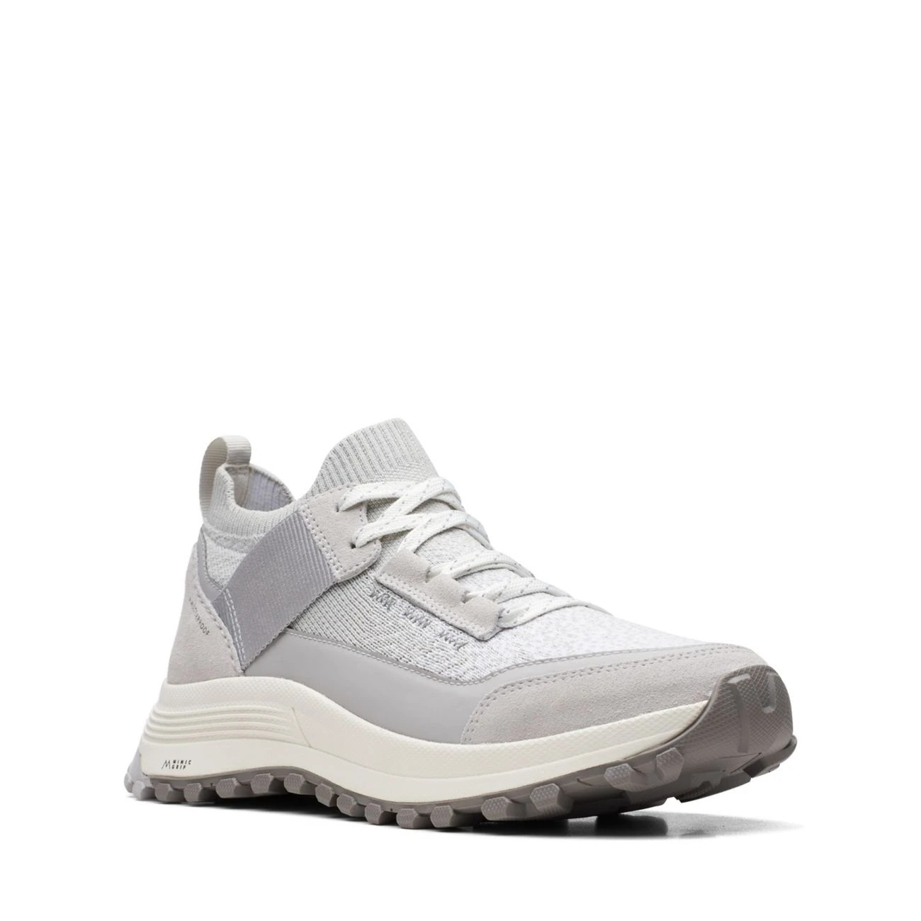 Clarks ATL Trek Knit Waterproof Light Grey Combination 2 Clarks ATL Trek Knit Waterproof Light Grey Combination - Image 2