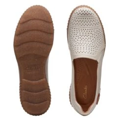 Clarks Magnolia Aster White Leather -Clarks Step Deals Store 26171002 W 7