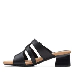 Clarks Desirae Palm Black Leather -Clarks Step Deals Store 26171178 W 5