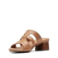 Clarks Desirae Palm Light Tan Leather -Clarks Step Deals Store 26171179 W 4