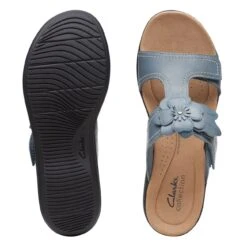 Clarks Laurieann Madi Blue Grey Leather -Clarks Step Deals Store 26171255 W 7