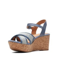 Clarks Elleri Plum Denim Blue Leather -Clarks Step Deals Store 26171440 W 4