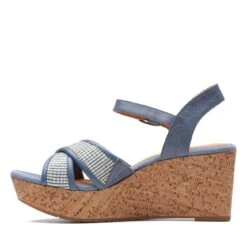 Clarks Elleri Plum Denim Blue Leather -Clarks Step Deals Store 26171440 W 5