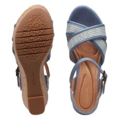 Clarks Elleri Plum Denim Blue Leather -Clarks Step Deals Store 26171440 W 7