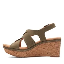 Clarks Elleri Rae Olive Nubuck -Clarks Step Deals Store 26171446 W 5